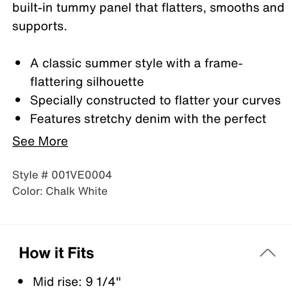 nwt levis shaping bermuda Women's White Denim Shorts 30 - Picture 7 of 7